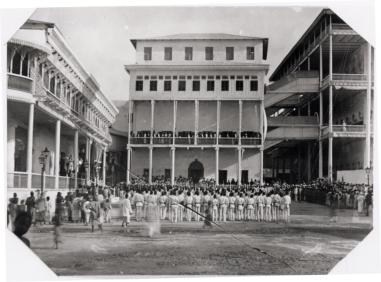 Beit el-Hukm c.1890. Zanzibar Soldiers and Government Officials
